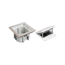 IP66 watertight raised floor box kit with 1 schuko socket outlet + 1 narrow blind cover and sheath