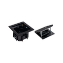 IP66 watertight raised floor box kit with 1 schuko socket outlet + 1 narrow blind cover and sheath