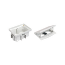IP66 watertight concrete floor box empty kit for 2 Simon K45 mechanisms + 1 narrow blind cover and sheath