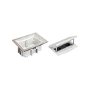 IP66 watertight raised floor box kit with 2 schuko socket outlets + 1 narrow blind cover and sheath