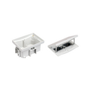Kit de caixa de piso de concreto estanque IP66 com 2 tomadas schuko + 1 conector RJ45 categoria 6 UTP e bainha