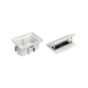 IP66 watertight concrete floor box kit with 2 french socket outlets + 1 narrow blind cover and sheath