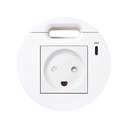 Kit Flash 90 consisting of danish modular power socket, USB charger Type C 20W and grommet (cable outlet) white Simon K45