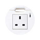 Kit Flash 90 consisting of british modular power socket, USB charger Type C 20W and grommet (cable outlet) white Simon K45