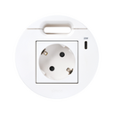 Kit Flash 90 consisting of schuko modular power socket, USB charger Type C 20W and grommet (cable outlet) white Simon K45