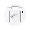 Kit Flash 90 consisting of swiss modular power socket, USB charger Type C 20W and grommet (cable outlet) white Simon K45