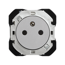 2P+T socket outlet CLEAN 16A 250V~ screw connection aluminium Simon 270