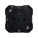 2P+T socket outlet CLEAN 16A 250V~ screw connection matt black Simon 270
