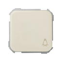 Push-button switch with light symbol 10A 250V~ and fast terminal connection system ivory Simon 31