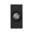 Satellite socket single F type female with trim plate black Simon K45
