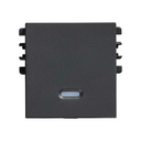 Tecla con visor de 2 módulos grafito Simon 26