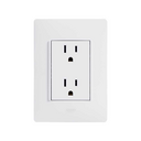Placa con toma corriente Duplex 2P+T 16A 127V~ blanco Simon 26