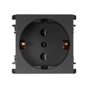 Toma corriente 2P+T Schuko P30 16A 127/250V~ grafito Simon 26