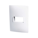 Placa de 1 módulo blanco con chasis blanco Simon 26