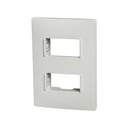 Placa de 2 módulos blanco con chasis blanco Simon 26