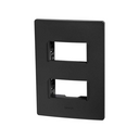 Placa de 2 módulos grafito con chasis gafito Simon 26