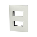 Placa de 2 módulos blanco con chasis grafito Simon 26