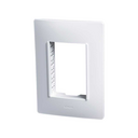 Placa de 3 módulos blanco con chasis blanco Simon 26