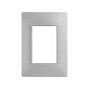 Placa de 3 módulos sin chasis plata Simon 26
