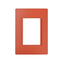 Placa de 3 módulos sin chasis rojo coral Simon 26