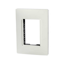 Placa de 3 módulos blanco con chasis grafito Simon 26