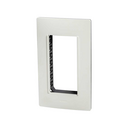 Placa de 4 módulos blanco con chasis grafito Simon 26
