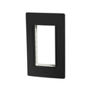 Placa de 4 módulos grafito con chasis blanco Simon 26
