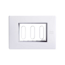 Placa pared de 3 módulos IP55 blanco Simon 26