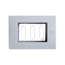 Placa pared de 3 módulos IP55 gris Simon 26
