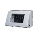 Caja superficie con placa de 3 módulos IP55 gris Simon 26