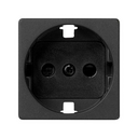 Cover for German socket outlet with safety device graphite Simon 27 Play