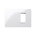 Frame, 1 half element with frame holder for American box white Simon 27 Play