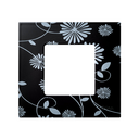 Interchangeable case for 1 element frame black & white Simon 27 Play
