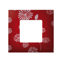 Interchangeable case for 1 element frame red & white Simon 27 Play