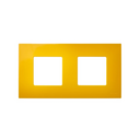Interchangeable case for 2 elements frame yellow Simon 27 Play