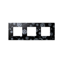 Interchangeable case for 3 elements frame black & white Simon 27 Play