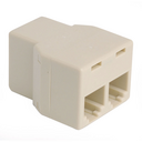 Adaptador hembra telefónico triple marfil Simon Brico