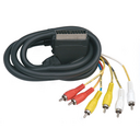 Euroconnector connection 21 pins to 6 RCA black Simon Brico