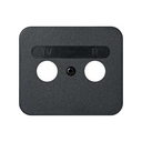 Plate for R/TV inductive sockets graphite Simon 75
