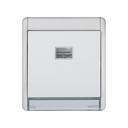 Interruptor modular IP55 10AX com iluminação integrada e sistema de ligação rápida de terminais branco Simon Aqua