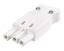 Quick aerial connector "Female" with 3 poles and housing for electric patch cord locking system white Simon Electric Wiring