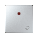 Single rocker with viewer and bell symbol cold aluminium Simon 82 Detail