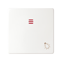Single rocker with viewer and light symbol white Simon 82