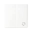 Double rocker for set of 1 2-way switch and 1 push button with bell symbol white Simon 82