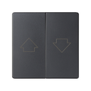 Touche poussoir double volets roulants graphite Simon 82 Detail