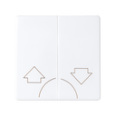 Double rocker for blinds mechanism without security latching white Simon 82