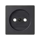 Enjoliveur prise 2p avec dispositif sécurité graphite Simon 82 Detail