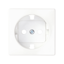 Cover with safety device for German socket outlet white Simon 82