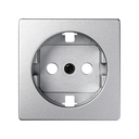 Couvercle avec dispositif de sécurité pour prise schuko aluminium froid Simon 82 Detail