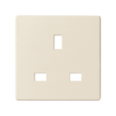 Cover with safety device for British socket outlet ivory Simon 82